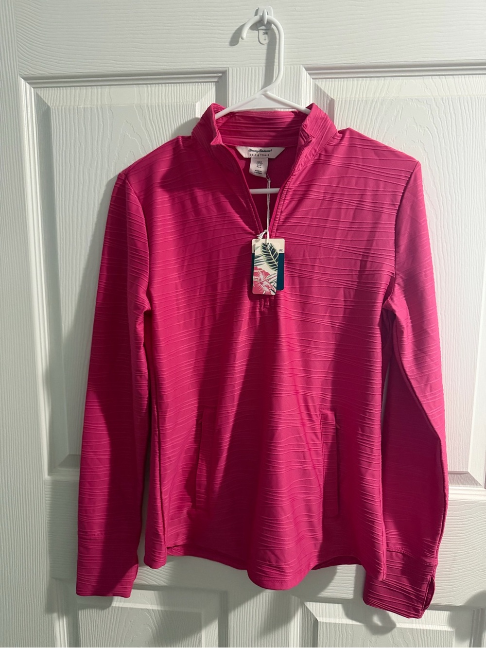 Tommy Bahama Hot Pink Quarter-Zip Pullover